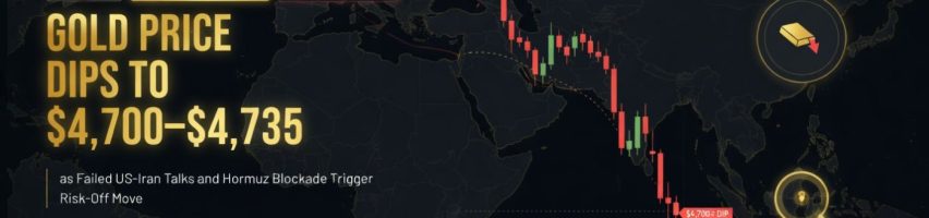 Image for Gold Price Dips to $4,700–$4,735 as Failed US-Iran Talks and Hormuz Blockade Trigger Risk-Off Move