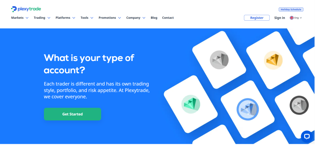 Plexytrade Account Types