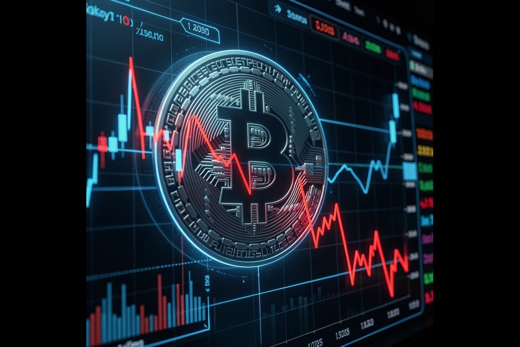 Bitcoin retreats from the previous high with a price correction.