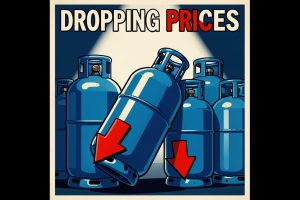 Natural gas is down further this week on high production levels.
