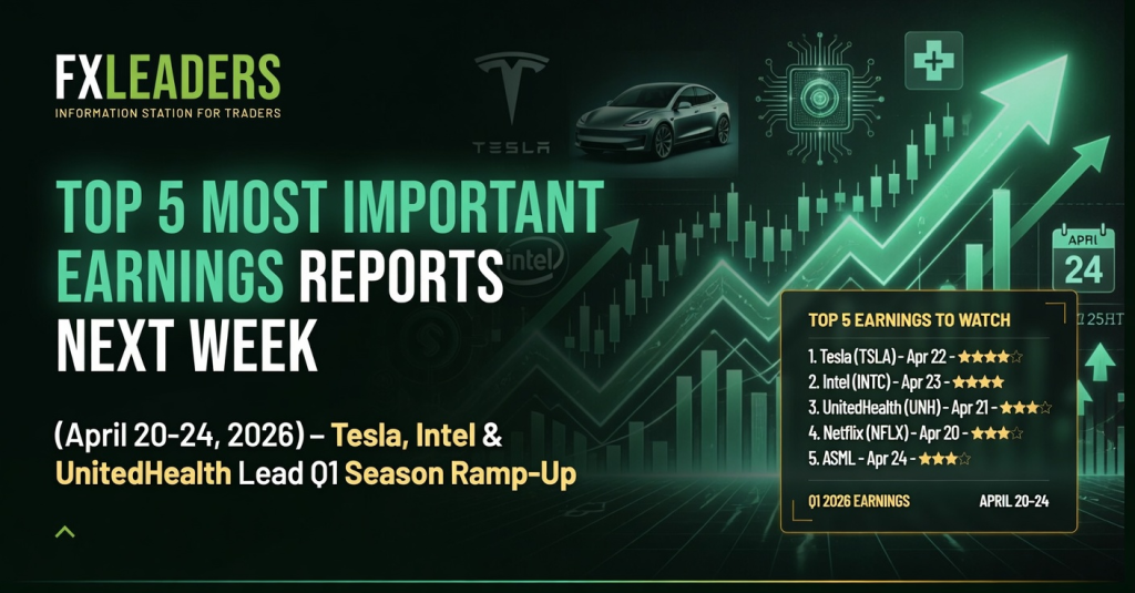 Top 5 Most Important Earnings Reports Next Week – Tesla, Intel & UnitedHealth Lead Q1 Season Ramp-Up