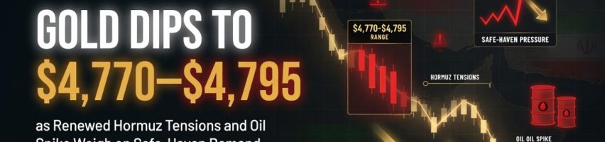 Image for Gold Dips to $4,770–$4,795 as Renewed Hormuz Tensions and Oil Spike Weigh on Safe-Haven Demand