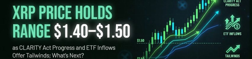 Image for XRP Price Holds $1.40–$1.50 Range as CLARITY Act Progress and ETF Inflows Offer Tailwinds; What’s Next?