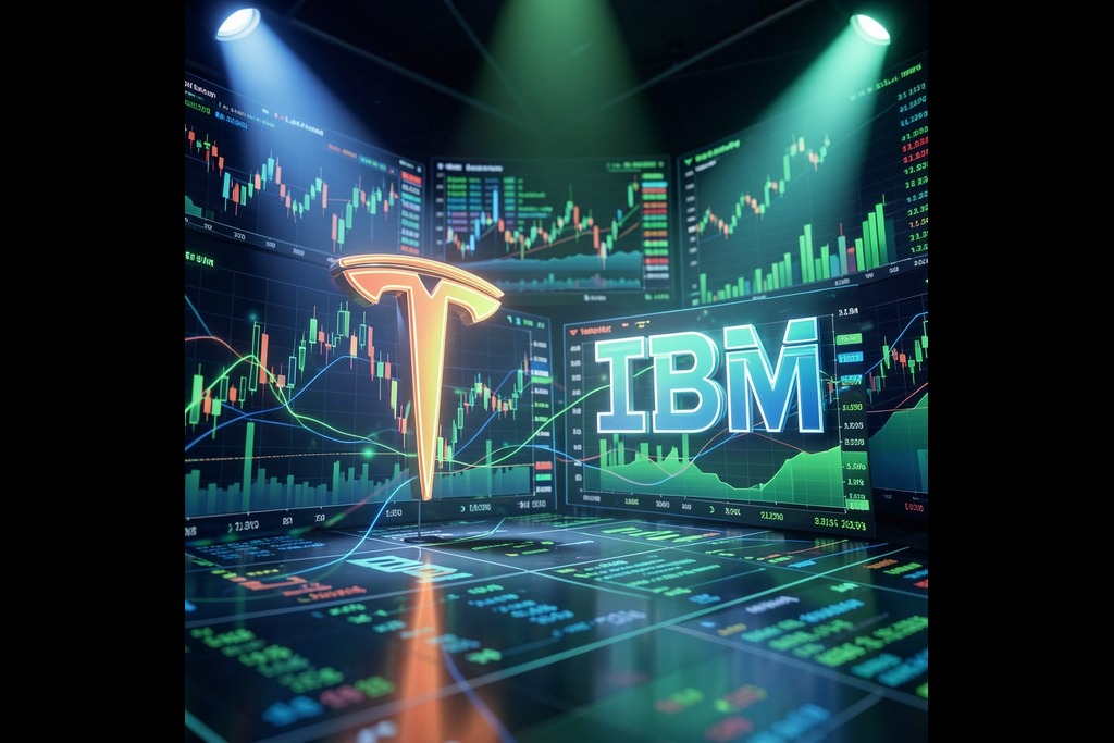 Tesla and IBM posted earnings and lose stock value. 
