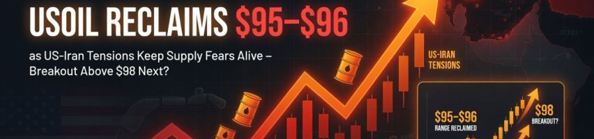 Image for USOIL Reclaims $95–$96 as US-Iran Tensions Keep Supply Fears Alive – Breakout Above $98 Next?