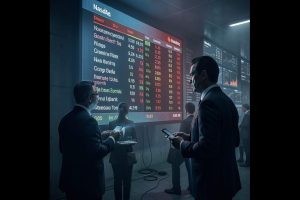 The Nasdaq is down today by more than 1% but still close to a record high.