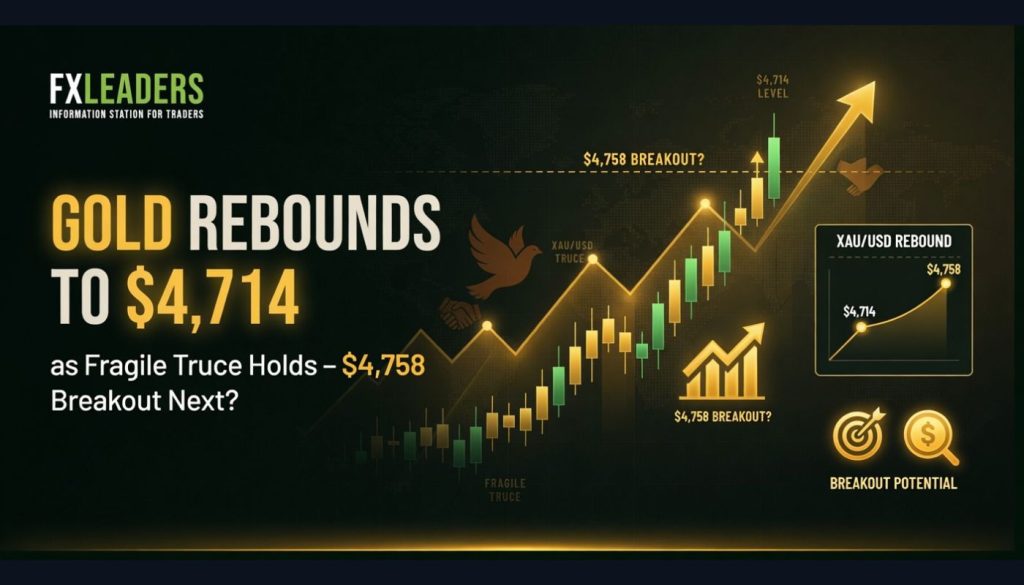 Gold Rebounds to $4,714 as Fragile Truce Holds – $4,758 Breakout Next?