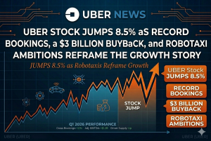 UBER Jumps 8.5% as Gross Bookings Hit $53.7B, Robotaxi Bets Signal a New Growth Phase