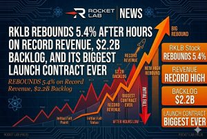 RKLB Rebounds 5.4% After Hours on Record Revenue, $2.2B Backlog, and Its Biggest Launch Contract Ever