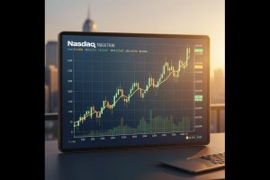 The Nasdaq Composite is barely moving Monday.