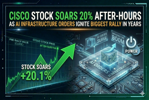 Cisco Stock Soars 20% After-Hours as AI Infrastructure Orders Ignite Biggest Rally in Years