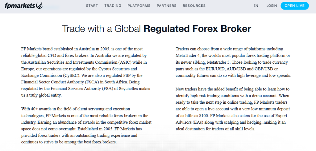 FP Markets Cysec FP Markets Cysec