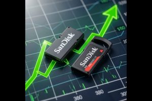 Sandisk stock is preforming well amidst a bear market today.
