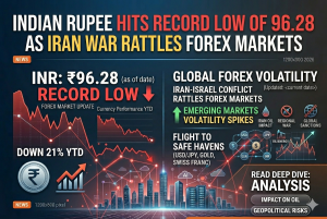 Indian Rupee Hits Record Low of 96.29 as Iran War Rattles Forex Markets