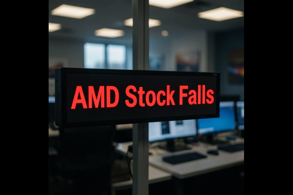 AMD is in steep decline as part of a larger tech downtrend.