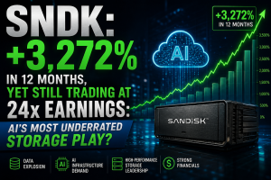 SNDK: +3,272% in 12 Months, Yet Still Trading at 24x Earnings: AI's Most Underrated Storage Play?