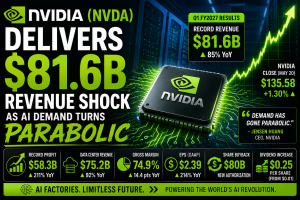 Nvidia (NVDA) Delivers $81.6B Revenue Shock as AI Demand Turns Parabolic