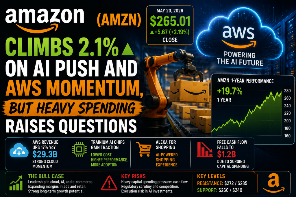 Amazon gains 2.1% on AWS AI momentum and Trainium growth