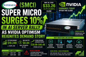 Super Micro (SMCI) Surges 10% in AI Server Rally as Nvidia Optimism Reignites Demand Story