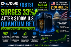 D-Wave Quantum (QBTS) Surges 33% After $100M U.S. Quantum Bet Signals Industry Turning Point