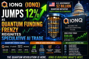 IonQ (IONQ) Jumps 12% as Quantum Funding Frenzy Reignites Speculative AI Trade