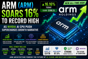 Arm (ARM) Soars 16% to Record High as Nvidia AI CPU Push Supercharges Growth Narrative