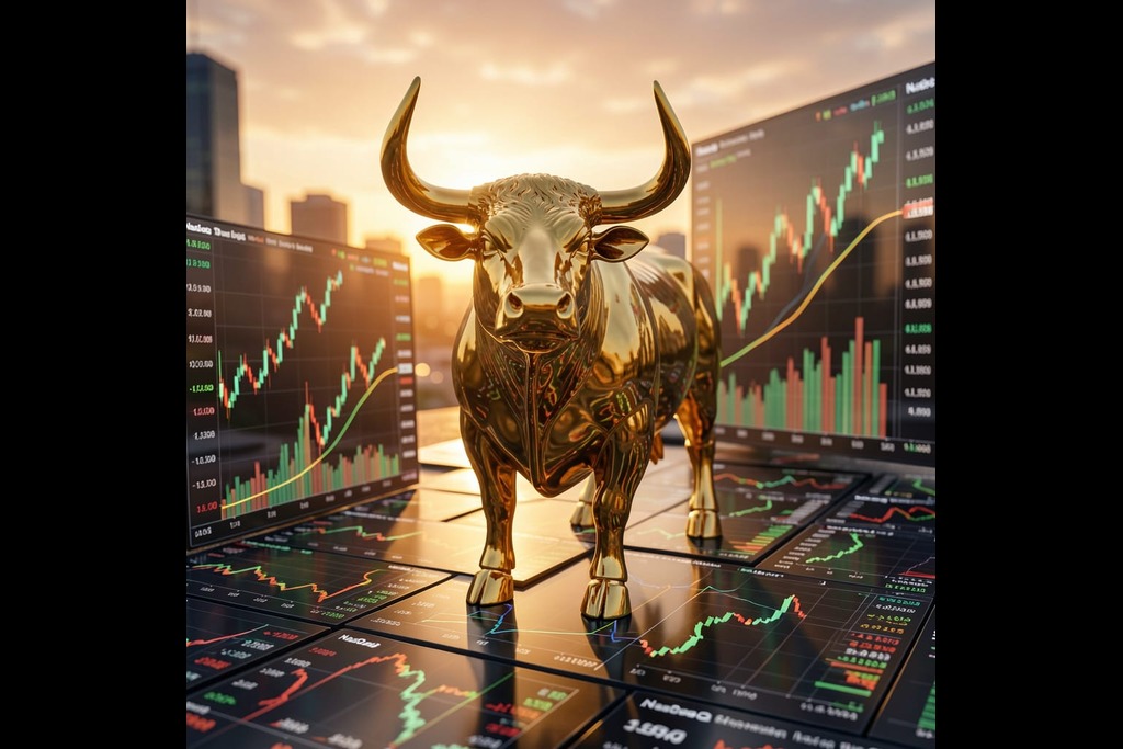 Bullish stocks push the Nasdaq and S&P 500 to record highs.