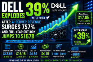 DELL Explodes 39% After AI Server Revenue Surges 757% and Full-Year Outlook Jumps to $167B