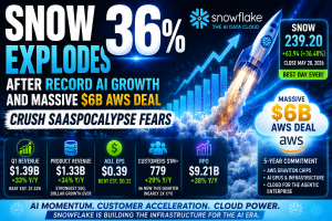 SNOW Explodes 36% After Record AI Growth and Massive $6B AWS Deal Crush SaaSpocalypse Fears