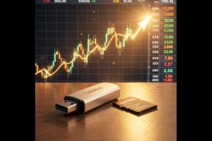 Sandisk stock is still high even after falling dramatically Thursday morning.