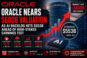 Oracle Nears $600B Valuation as AI Backlog Hits $553B Ahead of High-Stakes Earnings Test