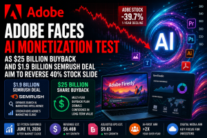 Adobe Faces AI Monetization Test as $25 Billion Buyback and $1.9 Billion Semrush Deal Aim to Reverse 40% Stock Slide