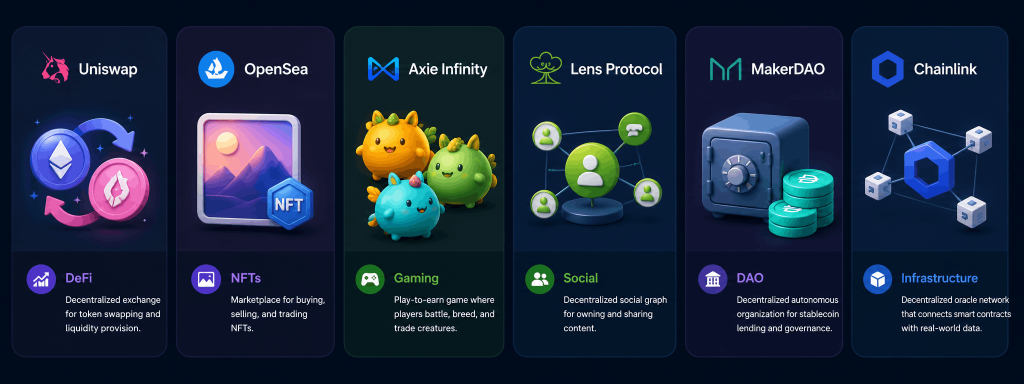 Examples of Popular dApps and Their Use Cases