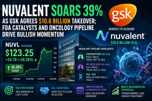 Nuvalent Soars 39% as GSK Agrees $10.6 Billion Takeover; FDA Catalysts and Oncology Pipeline Drive Bullish Momentum