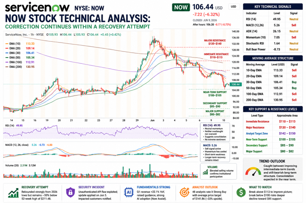 ServiceNow Falls 6.3% as Security Incident and Software Selloff Pressure Shares; AI Growth Story Remains Intact