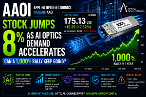 AAOI Stock Jumps 8% as AI Optics Demand Accelerates; Can a 1,000% Rally Keep Going?