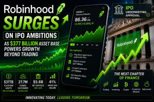 Robinhood Surges on IPO Ambitions as $377 Billion Asset Base Powers Growth Beyond Trading