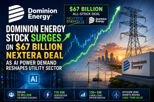 Dominion Energy Stock Surges on $67 Billion NextEra Deal as AI Power Demand Reshapes Utility Sector