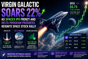 Virgin Galactic Soars 22% as SpaceX IPO Frenzy and Delta Program Progress Reignite Space Stock Rally