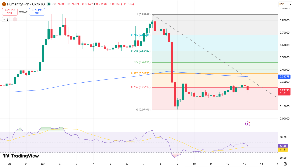 Humanity Coin Price Chart - Source: Tradingview