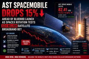 AST SpaceMobile Drops 15% Ahead of BlueBird Launch as SpaceX Rotation Tests $24 Billion Satellite Broadband Bet