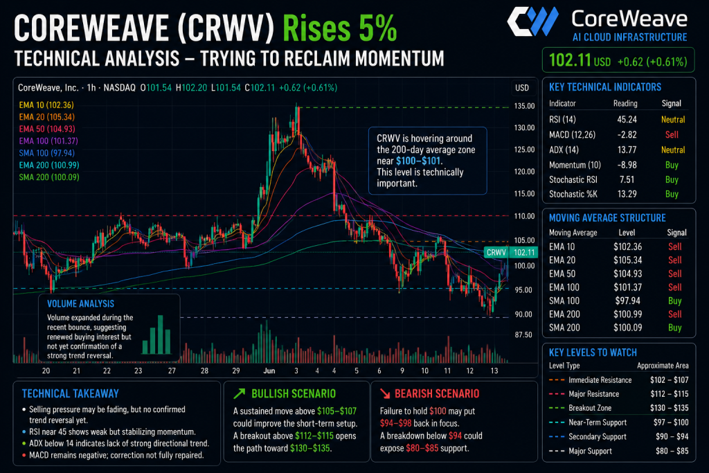 CoreWeave Rises 5% as Nasdaq-100 Entry Tests Wall Street’s AI Infrastructure Debt Bet
