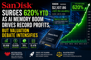 SanDisk Surges 620% YTD as AI Memory Boom Drives Record Profits, but Valuation Debate Intensifies