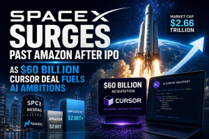 SpaceX Surges Past Amazon After IPO as $60 Billion Cursor Deal Fuels AI Ambitions