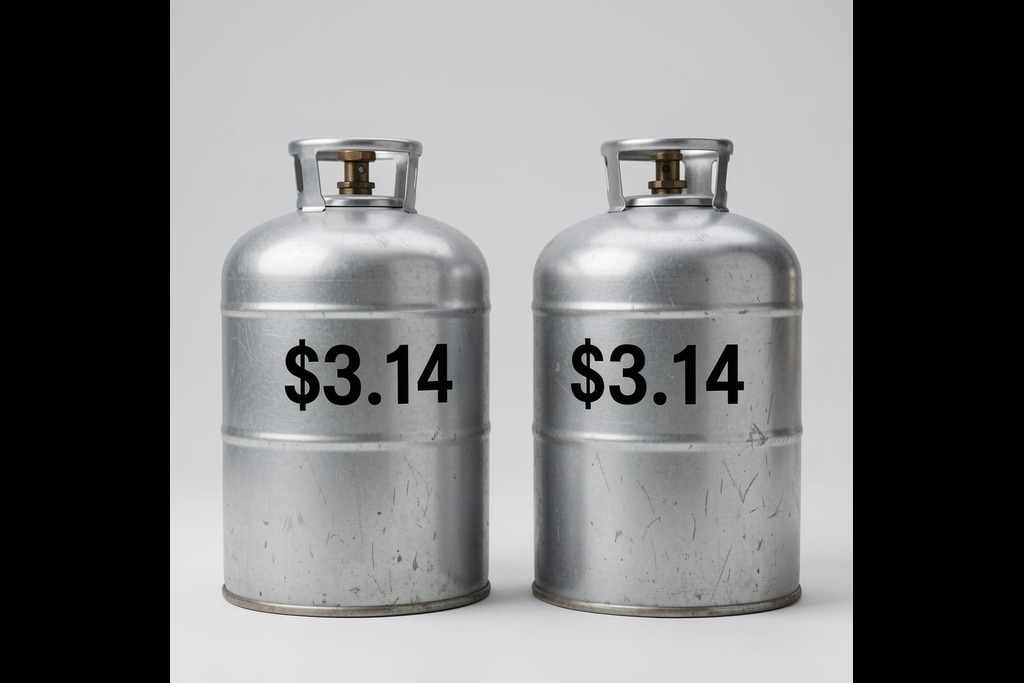 The price of natural gas in the U.S. is slipping this week.