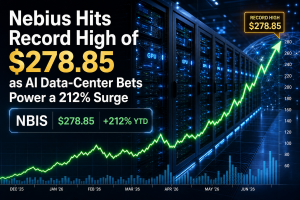Nebius Hits Record High of $278.85 as AI Data-Center Bets Power a 212% Surge