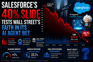 Salesforce’s 40% Slide Tests Wall Street’s Faith in Its AI Agent Bet