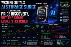 Western Digital’s AI Storage Surge Sends WDC Into Price Discovery, But the Chart Looks Stretched