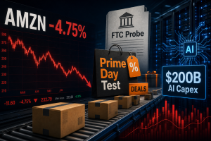 AMZN Stock Drops 4.75% as Prime Day, FTC Ad Probe and $200B AI Capex Pressure Amazon