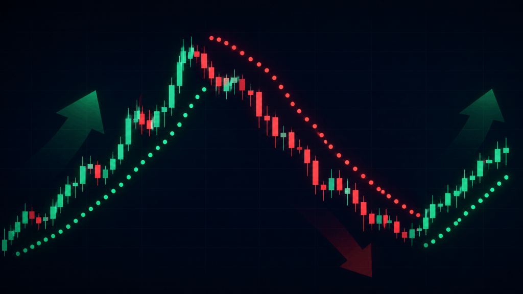 How Parabolic SAR works on a crypto chart